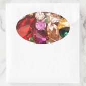 Sticker Ovale Bijoux Bijoux étincelante Gemmes couleur (Sac)