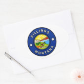 Sticker Ovale Billings Montana (Enveloppe)