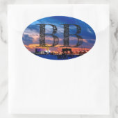 Sticker ovale Biloxi Beach "BB" (Sac)