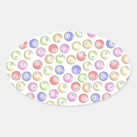 Sticker Ovale Bingo Balls (Devant)