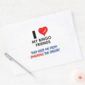 Sticker Ovale BINGO ! Bingo conceptions pour le joueur fabuleux! (Enveloppe)