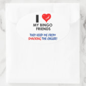 Sticker Ovale BINGO ! Bingo conceptions pour le joueur fabuleux! (Sac)