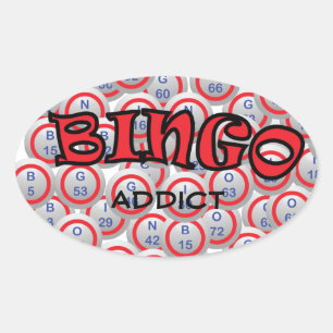 Sticker Ovale Bingo "Nom sur Bingo Balls