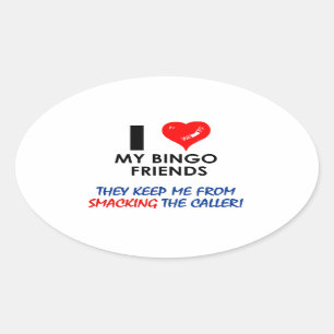 Sticker Ovale BINGO-TEST ! Conceptions de bingo-test pour le
