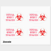 Sticker Ovale Biodanger (Feuille)