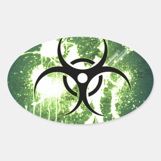 Sticker Ovale Biodanger (Devant)