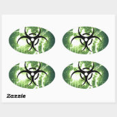 Sticker Ovale Biodanger (Feuille)