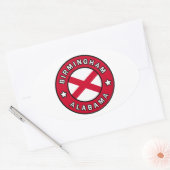 Sticker Ovale Birmingham Alabama (Enveloppe)