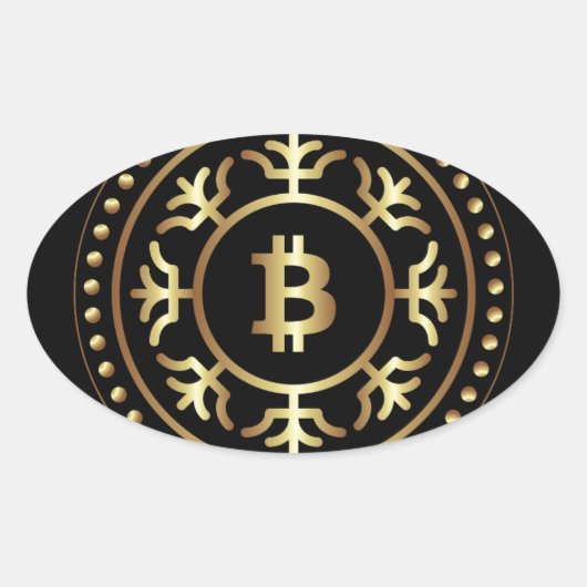 Sticker Ovale Bitcoin 2 (Devant)