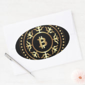 Sticker Ovale Bitcoin 2 (Enveloppe)