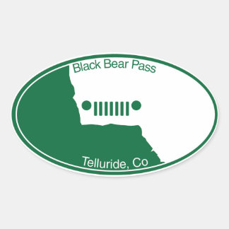 Sticker Ovale Black Bear Pass - Telluride, Co.