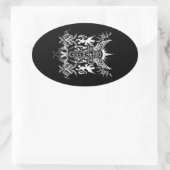 Sticker Ovale Black Death 777 - Croix (Sac)