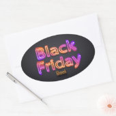 Sticker Ovale Black Friday Deal (néon/or) (Enveloppe)