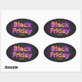Sticker Ovale Black Friday Deal (néon/or) (Feuille)