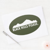 Sticker Ovale Black Hills s'il vous plaît (Enveloppe)
