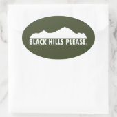 Sticker Ovale Black Hills s'il vous plaît (Sac)