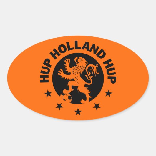 Sticker Ovale Black Hup Holland - Couleur Arrière - plan modifia (Devant)
