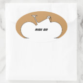 Sticker Ovale Black Outline Brown (Sac)