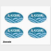 Sticker Ovale Blacksburg Virginia Outdoor (Feuille)