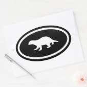 Sticker Ovale Blaireau (Enveloppe)