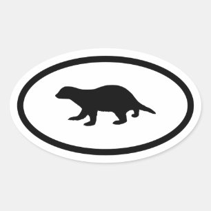 Sticker Ovale Blaireau ratele