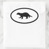Sticker Ovale Blaireau ratele (Sac)