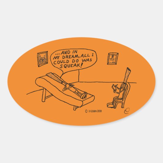 Sticker ovale blanc psychologue Reed (Devant)