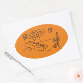 Sticker ovale blanc psychologue Reed (Enveloppe)