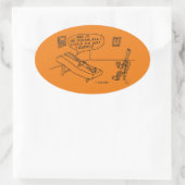 Sticker ovale blanc psychologue Reed (Sac)