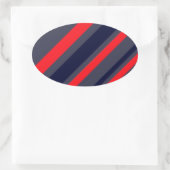 Sticker Ovale Blancs, Bleus Et Rouges (Sac)