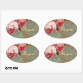 Sticker Ovale Blenheim Rose Pour vous (Feuille)