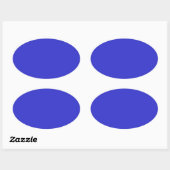 Sticker Ovale Bleu (Feuille)
