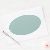 Sticker Ovale Bleu d'oeuf de canard cool - ajouter son propre te (Enveloppe)
