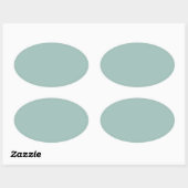 Sticker Ovale Bleu d'oeuf de canard cool - ajouter son propre te (Feuille)