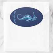 Sticker Ovale Bleu marin (Sac)