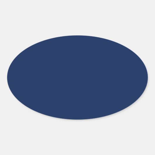 Sticker Ovale Bleu marine profond (Devant)