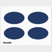 Sticker Ovale Bleu marine profond (Feuille)