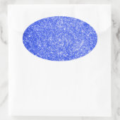 Sticker Ovale Bleu parties scintillant (Sac)