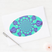 Sticker Ovale Bleu précieux (Enveloppe)