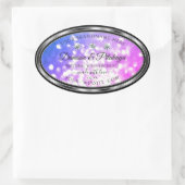 Sticker Ovale Bleu rose éblouissant Parties scintillant produit  (Sac)