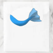 Sticker Ovale Bleu sirène (Sac)