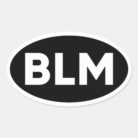 Sticker Ovale BLM - Black Lives Mateur Anti Racisme Bumper (Devant)