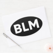 Sticker Ovale BLM - Black Lives Mateur Anti Racisme Bumper (Enveloppe)