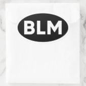 Sticker Ovale BLM - Black Lives Mateur Anti Racisme Bumper (Sac)
