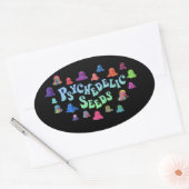 Sticker Ovale Blobs psychédéliques de Bex Ilsley (Stickerz) (Enveloppe)