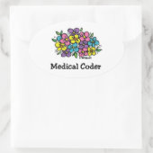 Sticker Ovale Blooms de coder Médicales2 (Sac)