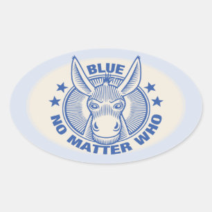 Sticker Ovale Blue Peu Importe Qui