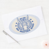 Sticker Ovale Blue Peu Importe Qui (Enveloppe)
