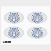 Sticker Ovale Blue Peu Importe Qui (Feuille)