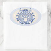 Sticker Ovale Blue Peu Importe Qui (Sac)